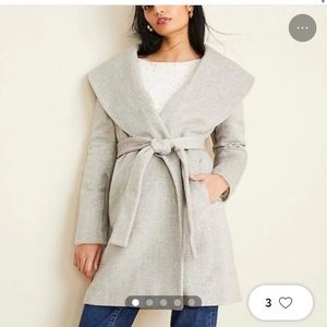 Ann Taylor shawl collar wrap coat. Size XS
